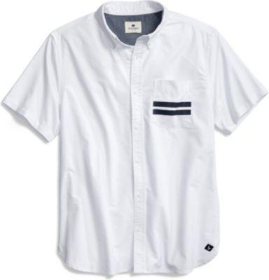 Sperry Top Woven S/s Oxford Stripe White, Size S Men's