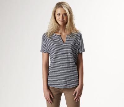 Sperry Split Neck Pocket T-shirt White/navy, Size S Women's