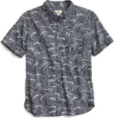 Sperry Top Woven Wave Print S/s Beach Navy, Size S Men's