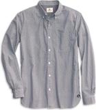 Sperry Japanese Sea Print Button Down Shirt Navy, Size S Men's