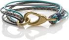 Sperry Multi Strand Leather Bracelet Turquoise/navy, Size One Size Women's