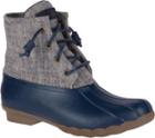 Sperry Saltwater Heavy Linen Duck Boot Navy, Size 5m Women's Shoes