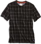 Sperry Faded Grid T-shirt Black, Size S Men's