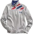 Sperry Us Sailing Team Quarter Zip Fleece Jacket Grey, Size L Women's