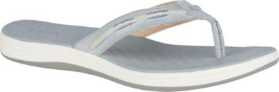 Sperry Seabrooke Thread Wrap Flip-flop Grey, Size 5m Women's Shoes