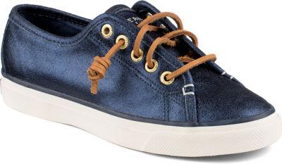 Sperry Seacoast Metallic Sneaker Navy, Size 6m Women's Shoes