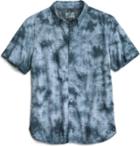 Sperry Tie Dye Print Button Down Shirt Indigo, Size S Men's
