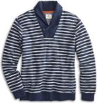 Sperry Shawl Collar Pullover Sweatshirt Navy/white, Size M Men's