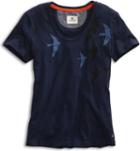 Sperry Birds Print Scoop Neck T-shirt Navy, Size Xs Women's