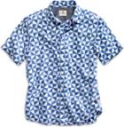 Sperry Diamond Print Button Down Shirt White/nautical, Size S Men's