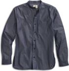 Sperry Banded Collar Button-down Shirt Chambray, Size L Men's