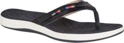 Sperry Seabrooke Thread Wrap Flip-flop Black, Size 5m Women's Shoes