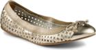 Sperry Elise Perforated Ballet Flat Platinum, Size 5m Women's Shoes