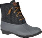 Sperry Saltwater Rope Embossed Duck Boot Grey, Size 6m Women's Shoes