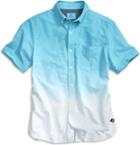 Sperry Dip Dye Button Down Shirt Ltblue, Size S Men's