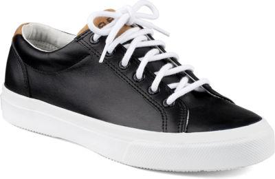 Sperry Striper Leather Lace-up Sneaker Black, Size 7m Men's Shoes