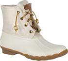 Sperry Saltwater Canvas Duck Boot Ivory, Size 6m Women's