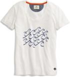 Sperry Waves Graphic T-shirt White/coastalblue, Size Xs Women's