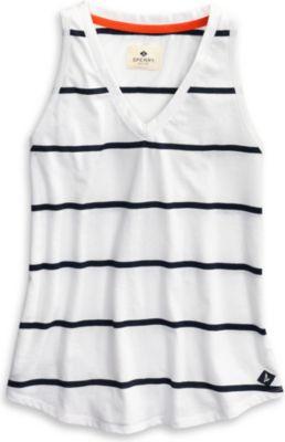 Sperry V-neck Tank Top White/navy, Size Xs Women's