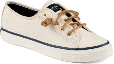 Sperry Seacoast Canvas Sneaker Ivorycanvas, Size 5m Women's Shoes