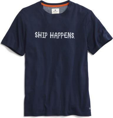 Sperry Ship Happens Graphic T-shirt Navy/white, Size S Men's