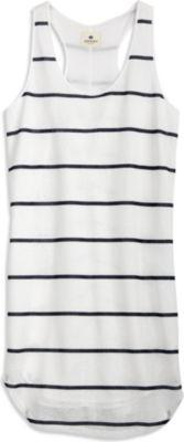 Sperry Racerback Slub Tank Dress White/navy, Size Xs Women's