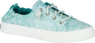 Sperry Crest Ebb Sandwash Sneaker Aqua, Size 5m Women's