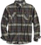 Sperry Double Pocket Flannel Shirt Charcoal/tan, Size S Men's