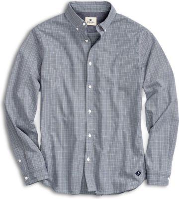 Sperry Micro Houndstooth Button Down Shirt Navy, Size S Men's