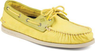 Sperry Authentic Original Wedge Canvas Yellow, Size 8m Men's Shoes