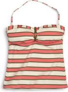Sperry Striped Tankini Coral/armystripe, Size Xs Women's