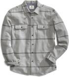 Sperry Stripe Work Shirt Grey/black, Size S Men's