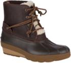 Sperry Saltwater Wedge Tide Shearling Duck Boot Brown, Size 5m