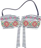 Sperry Barbary Bandeau Bikini Top White/navy, Size Xs Women's