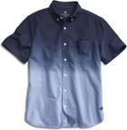 Sperry Dip Dye Button Down Shirt Navy, Size S Men's
