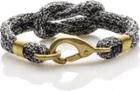 Sperry Rope Knot Hook Bracelet Black/white, Size One Size Women's