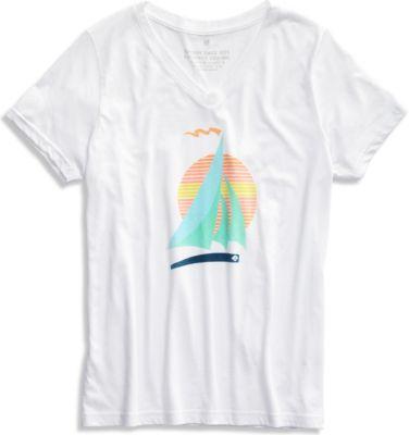 Sperry Sail T-shirt White/lightblue, Size Xs Women's