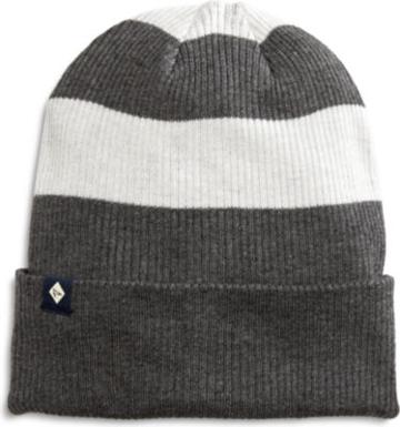 Sperry Rugby Striped Slouch Beanie Gray, Size One Size Men's