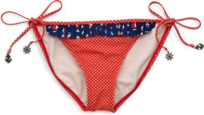 Sperry Sailboat Ruffle String Bikini Bottom Minisailboat/polkadot, Size Xs Women's