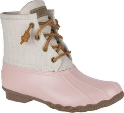 Sperry Saltwater Canvas Duck Boot Rose, Size 5m Women's Shoes