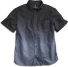Sperry Dip Dye Button Down Shirt Black, Size S Men's
