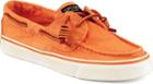 Sperry Bahama Washed Canvas Sneaker Orange, Size 5m Women's Shoes