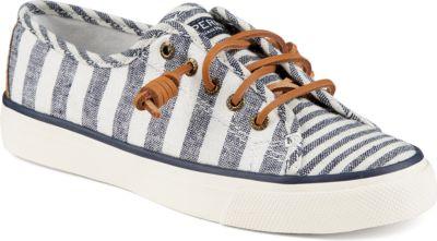 Sperry Seacoast Multi Stripe Sneaker Blue, Size 9m Women's Shoes