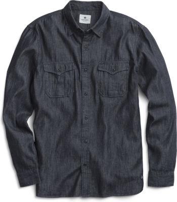 Sperry Naval Officer Work Shirt Navy, Size S Men's
