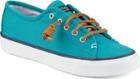 Sperry Seacoast Canvas Sneaker Teal, Size 5m Women's Shoes