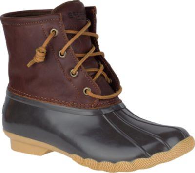 Sperry Saltwater Duck Boot Tan/dkbrown, Size 5m Women's Shoes