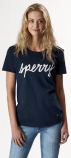 Sperry Sperry Script Graphic T-shirt Navy, Size Xs Women's