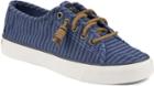 Sperry Seacoast Stripe Oxford Cloth Sneaker Blue, Size 5m Women's Shoes