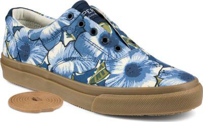 Sperry Striper Cvo Laceless Hawaiian Print Sneaker Blueprint, Size 7m Men's Shoes
