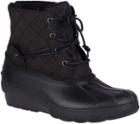 Sperry Saltwater Wedge Tide Quilted Nylon Duck Boot Black, Size 5m Women's Shoes